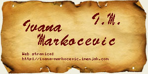 Ivana Markočević vizit kartica
